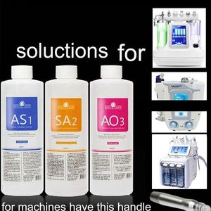 Accesorios Partes AS1 SA2 AO3 Aqua Peeling Solution 400 ml por botella Hydro Facial Serum Piel normal para Hydra Facial Dermabrasion