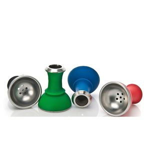 Cachimbas de silicona de metal árabe Shisha Bowl 77 mm Exportación al por mayor Tazón de silicona Accesorios para fumar con caja de regalo Envío gratis