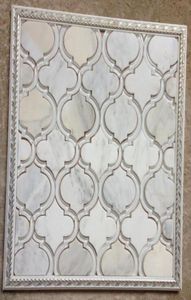 Arabesque verre mosaïque carrelage marbre mosaïque décor à la maison salle de bain revêtement mural pierre mosaïque carrelage douche fleur lanterne5851824