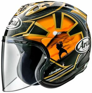 ARA I SZ-RAM 4 PEDROSA SPIRIT GOLD 3/4 casque ouvert hors route course Motocross casque de moto