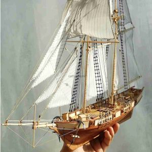 Arquitectura/DIY Casa Escala Montaje Kits de construcción Modelo de barco Veleros de madera Juguetes Harvey Modelo de vela Kit de madera ensamblado Modelo de barco DIY RegaloL231114