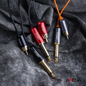 Cable de Clip para tatuaje Arena, conexión RCA, cable fuerte ultraligero de silicona para fuente de alimentación WY048