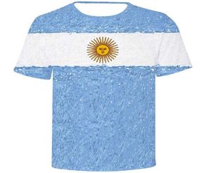 Camiseta de Argentina Camisetas de manga corta con bandera del país Camiseta con pancarta de sol blanca y azul Vestido po que no destiñe Ropa unisex de todas las tallas Imprimir tsh8524913