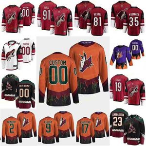 Arizona 2022-23 Reverse Retro Jersey Coyotes Jersey Logan Cooley Clayton Keller Shane Doan Keith Tkachuk Phil Kessel Lawson Crouse Carter Hutton Radim Fischer M01