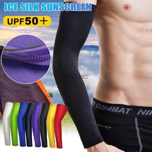 Jambières de bras Équipement de protection Manches de bras Tissu de glace Respirant Manches de cyclisme à séchage rapide Sports de plein air Protection UV Housse de bras longue M/L/XL/XXL YQ240106