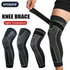 Bras Jambières Sport Antidérapant Longueur totale Compression Leg Sleeves Genouillère Support Protéger pour Basketball Football Running Cyclisme Hommes Femmes 230328