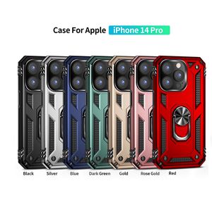 Armor Cases para iPhone 14 Plus 13 12 11 Pro Max Samsung S22 S21 S20 Plus Ultra Google Pixel 6 Pro Heave Duty híbrido resistente a prueba de golpes de goma soporte para anillo de dedo cubierta