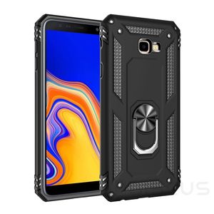 Coque antichoc Armor pour Samsung Galaxy J5 J7 J8 J4 J6 Plus A6 A8 A7 S8 S9 S10 Lite Note 8 9 10 J2 Core Bumper Cover Finger Ring Case