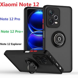 Armor Silicone Cases For Xiaomi POCO X5 F5 M4 M5 Redmi Note 12 Pro Plus 12S 12T A1 Case Ring Stand Hard Protection Cover