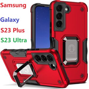 Armor Stand Cases Pour Samsung Galaxy S23 Ultra S22 S23 Plus Case Car Holder Ring Silicon Cover