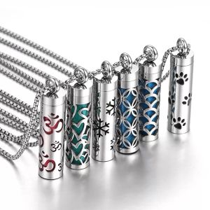 Aromatherapy Necklace Diffuser Pendant 316L Stainless Steel Locket Aroma Perfume Oils Essential Oil Diffusers Pendants Necklace
