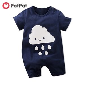 Llegada verano y primavera Nubes de bebé o luna de impresión Modificados de una pieza para ropa de niño 210528