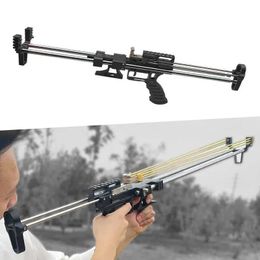 Flecha Arco Flecha Tirachinas Rifle Catapulta de tiro con láser Potente tirachinas portátil Accesorios de caza en la jungla Juguete preciso al aire libre