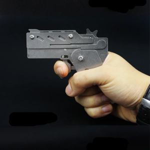 Matériau en acier inoxydable de flèche peut tirer la qualité du processus de coupe laser à pistolet à pistolet extérieur est très bonne