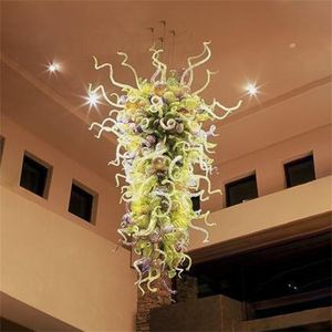 Art Décoration Italie Lampes Lustres Artistique Maison Décorative Lampes Suspendues LED En Gros 24 par 52 pouces Éclairage Intérieur En Verre Soufflé À La Main