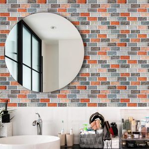Art3d 30x30cm 3D Pegatinas de pared Autoadhesivo Peel and Stick Backsplash Tile Faux Stone Mosaic para cocina Baño, Papeles pintados (10 piezas)