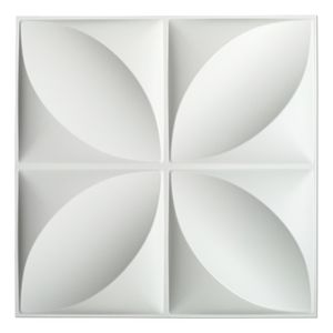 Art3d - Paneles de pared de plástico 3D de 50 x 50 cm, diseño de flores insonorizadas, pegatinas blancas para sala de estar, dormitorio, fondo de TV (paquete de 12 azulejos de 32 pies cuadrados)