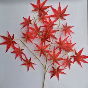 Guirnaldas de flores de boda para el hogar de seda de hoja de arce artificial jardín de recortes DIY hojas de látex decoración al aire libre