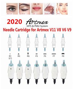 Artmex V3 V6 V8 V9 V11 aiguilles de remplacement cartouches conseils PMU MTS système maquillage Permanent aiguille de tatouage Art corporel Derma stylo