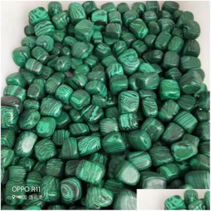 Artes y manualidades Piedras de malaquita caídas de 1/2 lb Bk de África - Suministros de piedras preciosas pulidas naturales para Wicca Reiki Energy Crystal Drop Otjai