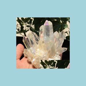 Arts And Crafts 200G Rare Beautif White Flame Aura Quartz Crystal Cluster Spécimen T200117 Drop Delivery Home Garden Dhb4P