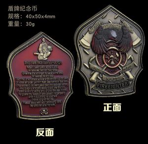 Arts et artisanat Bouclier de plumes Médaille commémorative Pièce de monnaie militaire Pièce de défi Transfrontalier