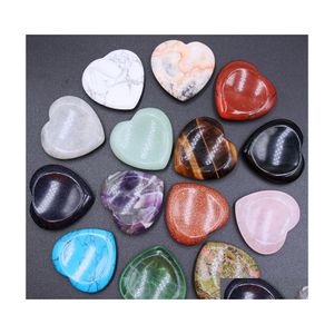 Artes y artesanías Piedra del pulgar natural 40x8 mm Preocupación Mas Palma Mano Cristal Amoroso Forma de corazón Piedra preciosa Gua Sha Herramienta Curación Belleza Gema C Dhvqk