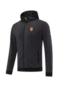 Association Sportive de Monaco Chaquetas para hombre Chaqueta deportiva de ocio Abrigo cálido de otoño Sudadera con capucha para correr al aire libre Camisa deportiva informal