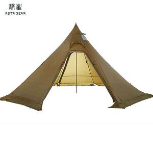 ASTA GEAR Track 5 Tente pyramidale bushcraf légère 4-5 personnes randonnée en plein air camping avec jupe pare-neige tente coupe-vent imperméable H220419