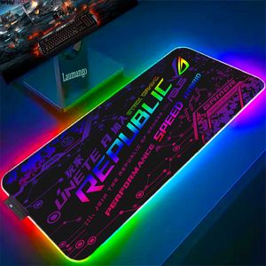 Alfombrilla de ratón Asus Rog RGB Xxl, accesorios para juegos, alfombrilla de ratón LED grande, Protector de escritorio para teclado luminoso, Pc Gamer con alfombrilla retroiluminada con cable