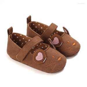 Atlético al aire libre Baywell Infant Girls Mary Jane Flats Baby Cartoon First Walkers Sneakers Antideslizante Soft Sole Prewalkers Cute Sweet Shoes