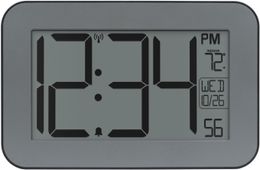 Horloge numérique atomique avec température intérieure et calendrier