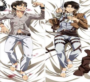 Attack on Titan anime Characters mikasa ackerman eren jaeger pillow cover shingeki no kyojin body Pillowcase levi Dakimakura4367387
