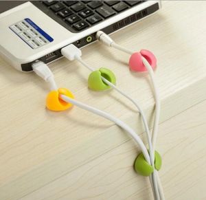 Attractive Cable Clip Desk Tidy Wire Drop Lead USB Charger Cord Holder Organizer Holder Line Accessories G034