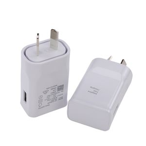 Cargador de pared USB de un solo puerto adaptable de carga rápida con enchufe AU, adaptador de viaje para el hogar para teléfono móvil Samsung Note 4 Xiaomi