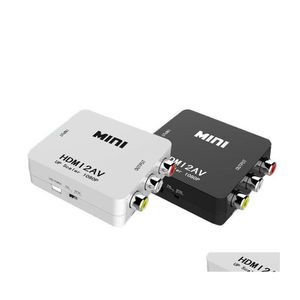 Connecteurs de câbles audio vers Av Rca O vidéo Cvbs adaptateur Hd 1080P convertisseur pour Pc Tv livraison directe électronique accessoires A/V S Dhoim