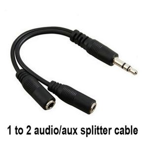 Câble de conversion audio 3.5mm Mâle à féminine Headphone Jack Splitter Adaptateur audio Câble En gros 1000pcs / Lot