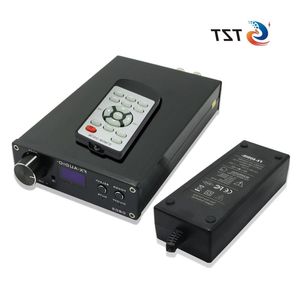 Freeshipping Audio D802 Amplificateur numérique HIFI Télécommande USB Entrée coaxiale à fibre optique 192KHZ 80W * 2 avec / sans alimentation Kntet