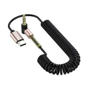 Cable de extensión de audio Tipo-C a 3.5 mm Cable Aux Aux para Huawei Auriculares Auriculares Altavoces de ala de ala 3.5 Jack Aux USB C Cable