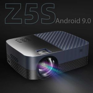 AUN Projecteurs Z5s Full HD 1080p LED Theatre Android 9 TV 1920x1080p Mini Beamer 4K Vidoe Projecteur pour Home Cinema Phone Mobile T221217 120x1080p