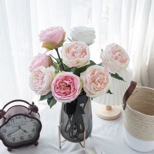 Austin Hydrating Rose Simulation Flower Factory Artificial Flower Hotel Decoration Wedding Bownway Decoration Wholesale