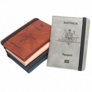 Australie Passeport Cover Women Pink Australian Passport Holder Case for Passports Travel Protector Wallet 05WF #