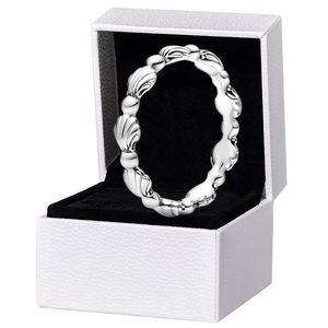 Auténticas cuentas de plata de ley 925 y conchas ANILLO Mujeres Niñas Joyas de fiesta Para pandora Lover Gift Anillos de banda con caja original