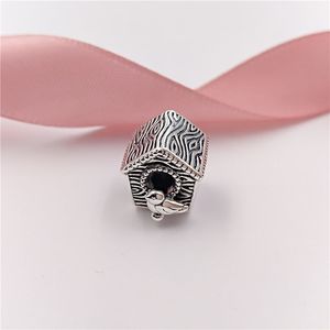 Andy Jewel auténticas cuentas de plata de ley 925, dijes de la casa del pájaro de primavera, se adapta al collar de pulseras de joyería de estilo Pandora europeo 797045