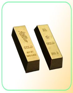 Authentic Alloy Gold Bars Bricks Chinois Gift Gold Samples Envoyer deux bijoux3742928
