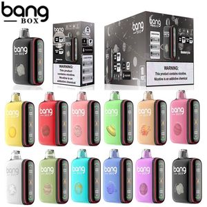 Authentique Bangbox 18000 Puffs Vape jetable numérique double modes Bang Box Mesh Coil 28 ml Système de vapotage prérempli Desechable avec affichage LED