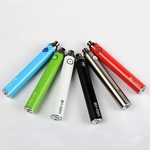 Auténtico eGo Passthrough 1300 mAh UGO Carga inferior E Cig Vape Pen Baterías con cable micro USB Los cargadores se ajustan a 510 cartuchos de cera