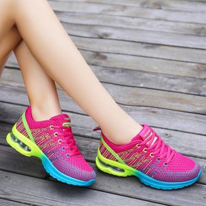 Authentique Fly femmes sport chaussures de course noir bleu violet jaune rouge rose à la mode coussin décontracté femmes jogging en plein air marche