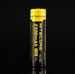Authentique Nitecore NL183 NL1823 18650 Batterie au lithium 2300mAh 3.7V Li-ion Batteries rechargeables pour lampe frontale Lampe de poche LED