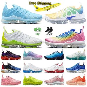 Authentique tn plus chaussures de course University Blue Fuchsia Dream Pink Spell Rouge triple blanc noir Shark Hyper Violet hommes femmes baskets de plein air baskets